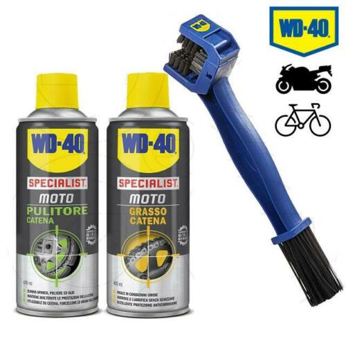 Kit Manutenzione Catena Moto Universale WD-40: Pulitore E Grasso Specifico, Per Motocross E Strada