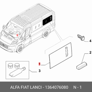 Vetro Cristallo Atermico Posteriore Fisso Ducato dal 2006- Originale 1364076080