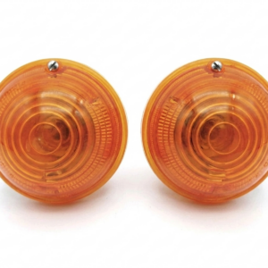KIT 2 FANALI FRECCIA ARANCIONE ANTERIORE DX SX destro sinistro COMPLETO FIAT 500 FLR 1965->