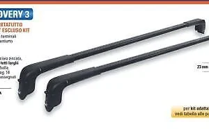5501 DISCOVERY 3 BARRE PORTATUTTO NERO IN ACCIAIO APPLICAZIONI GENERICHE